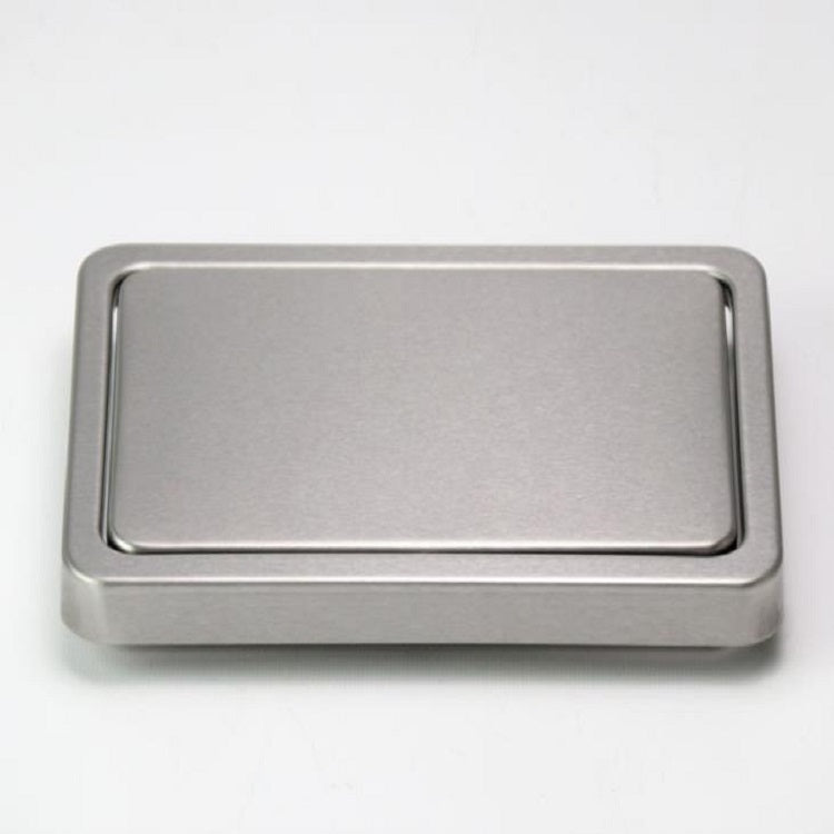 Embedded Type Stainless Steel Swing Cover Flip Kitchen Countertop Trash Can Lid  Cap, Round Drawing 20cm Diameter, Round  Mirror 24.5cm Diameter, Square 16.2x22.7cm