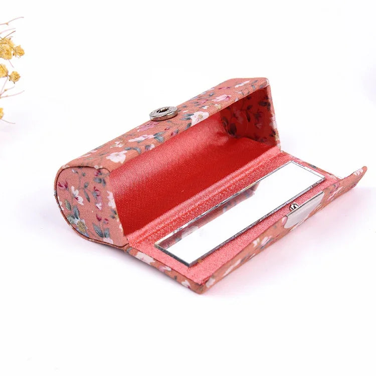 Mini with Mirror Portable Makeup Box Lipstick Box
