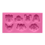 Dogs Shape Cartoon Silicone Fondant Cake Decorating Mold, Dogs Shape