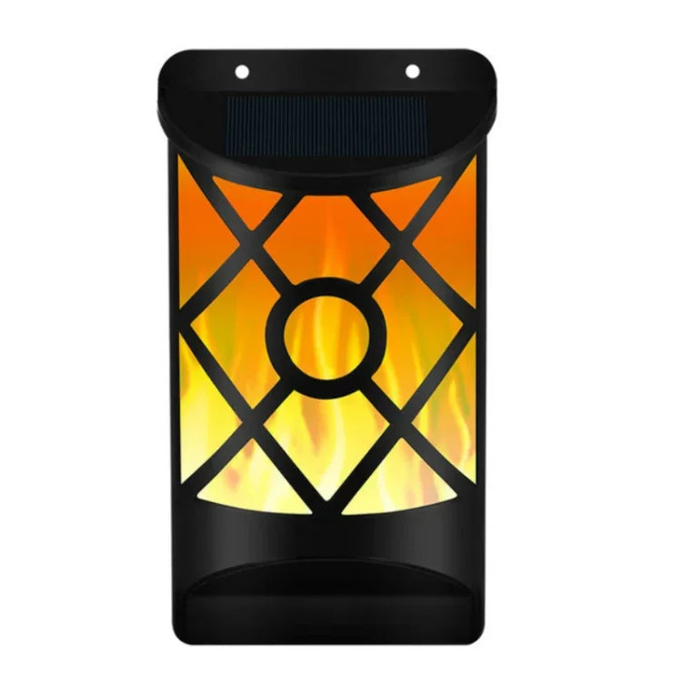 Solar Flame Courtyard Flood Light Wall Lamp Outdoor Lawn Landscape Street Light Induction Lamp, 66 LEDs