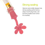 5 PCS Silicone Wine Stopper Flower Beer Stopper, 5 PCS Flower Shape(Purple), 5 PCS Flower Shape(Red), 5 PCS Flower Shape(Blue)