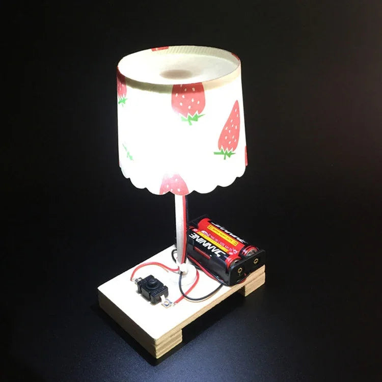 Creative DIY Small Table Lamp Technology Small Production Primary School Students Manual Materials Science Experiment, DIY Small Table Lamp