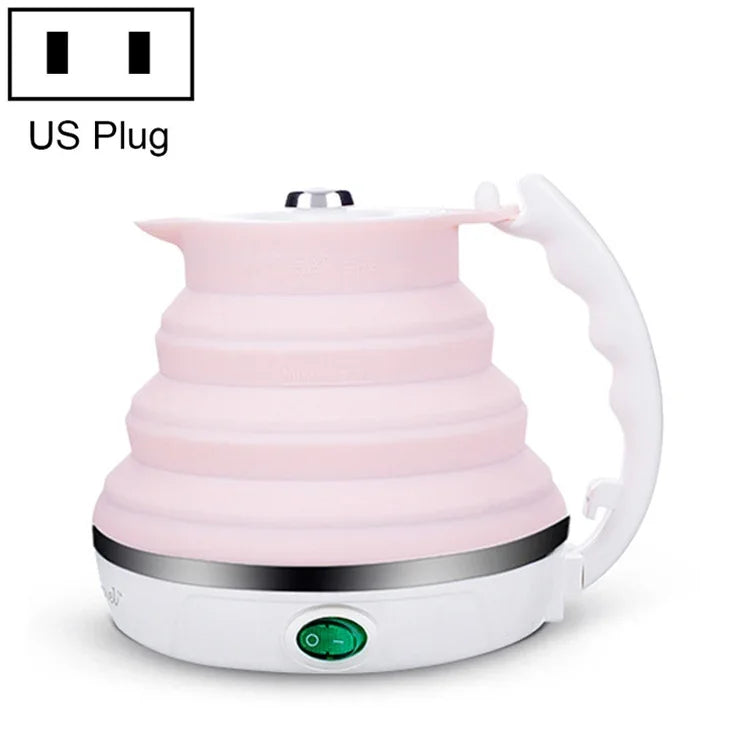 Portable Folding Silicone Intelligent Constant Temperature Travel Camping Electric Kettle, US Plug, EU Plug