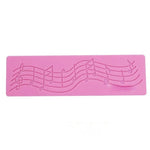 2 PCS Note Cake Decoration Silicone Mould Fondant Cake Tool Baking DIY Mould, Note Shape