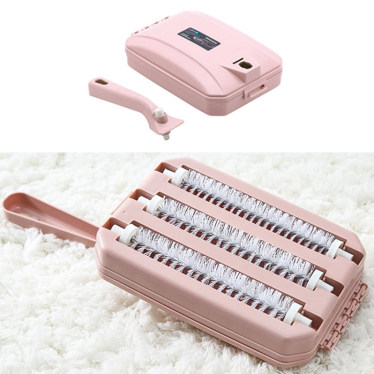 Handheld Carpet Sweeper Brush Sofa Bed Pet Hair Debris Crumb Dirt Fur Cleaner Roller Cleaning Tools, Random Color Delivery, Two-row Brush, Three-row Brush