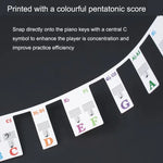 Children Beginner Piano Keyboard Color Stickers Musical Instrument Accessories, Imitation Piano Keys 61 Keys, Piano Keys 61 keys