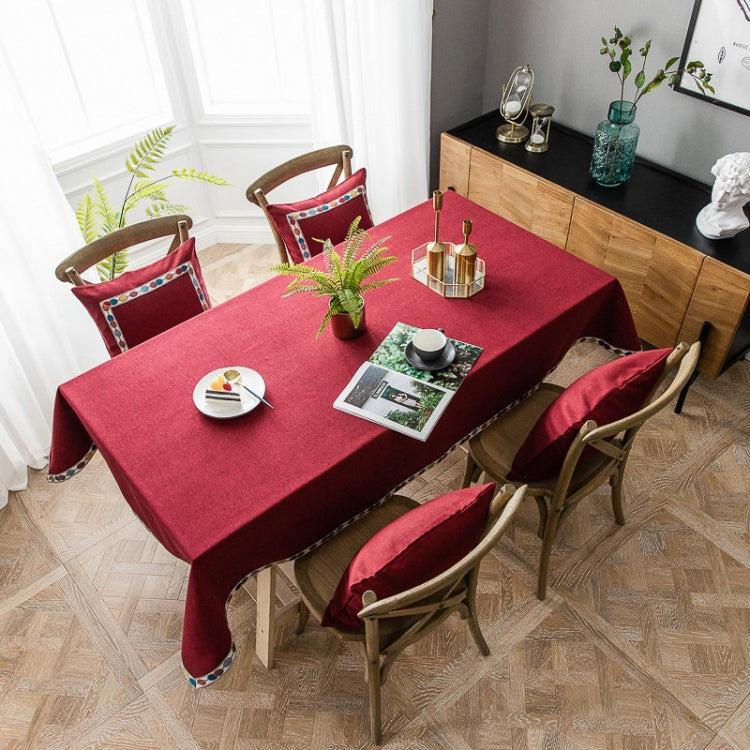Solid Color Waterproof Tablecloth Linen Rectangular Tablecloth, 130x220cm, 130x240cm, 140x260cm, 130x300cm, 140x300cm