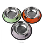 Non-slip Pet Stainless Steel Painted Cat Food Feeder