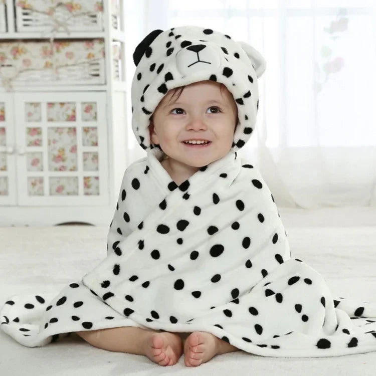 Baby Animal Shape Hooded Cape Bath Towel, 100×75cm