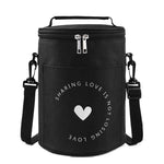Round Lunch Bag Insulated Lunch Box Foldable & Portable Lunch Tote, L, M