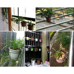 Balcony Fence Round Metal Flower Stand Wrought Iron Wall-mounted Flower Pot Stand, S, M, L, XL