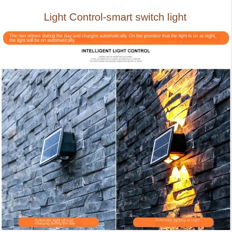 Solar Wall Lamp Outdoor Waterproof Up And Down Double-headed Spotlights, 4LED, 8LED, 6LED