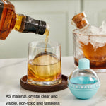 2PCS Home Whiskey Bulb Ice Ball Ice Cube Silicone Mold With Funnel, With Funnel+Sky Blue, With Funnel+Lavender Purple, With Funnel+Cherry Blossom Pink, With Funnel+Banana Yellow