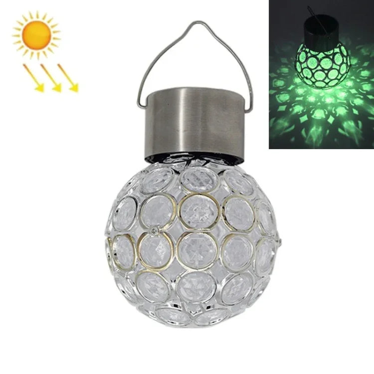 2 PCS Solar Hollow Ball Pendent Lamp Decorative Garden Light, 2 PCS Hollow Ball White, 2 PCS Hollow Ball Colorful