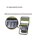 Outdoor Folding Chair with Storage Bag & Backrest & Heat Preservation Function, Outdoor Folding Chair