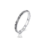 Vintage Pattern Sterling Silver Ring S925 Fashion Pattern Ring, 6 US Size, 7 US Size, 8 US Size, 9 US Size