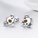 Koala Sterling Silver Ladies Gemstone Earrings, SCE381