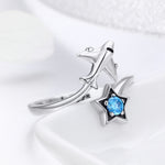 S925 Sterling Silver Ring Interstellar Journey Open Female Ring, SCR322