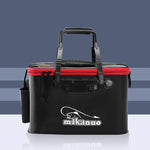 Thickened Multifunctional Folding Live Fish Box Fishing Bucket, 40 cm (with Handle and Side Pocket), 45 cm (with Handle and Side Pocket), 50 cm (with Handle and Side Pocket)