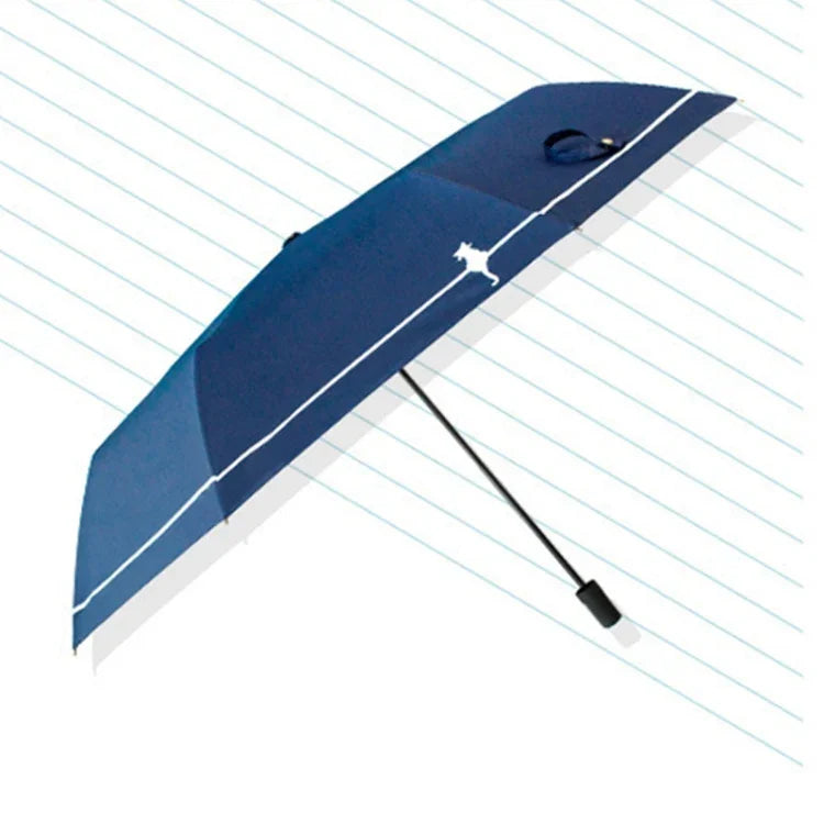 Small Fresh Forest Simple Sun and Rain Dual-use Sun Umbrella Sunscreen UV Protection Black Plastic Umbrella, Manual, Automatic
