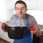 One Pair Lobster Tongs Heat Insulation Gloves Kitchen High Temperature Resistant Silicone Anti-scald Hand Clips, Insulation Gloves