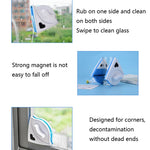 Double-sided Glass Window Cleaner Triangle Multifunctional Magnetic Glass Cleaner, 2 PCS (White)