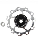 MEROCA Metal Bearings Mountain Bike Road Bike Rear Derailleur Guide Wheel 11T/13T Guide Wheel, 11T Black, 11T Red, 13T Red, 11T Blue, 13T Blue, 11T Purple, 13T Purple, 11T Silver, 13T Silver, 11T Electroplating Colorful, 13T Electroplating Colorful