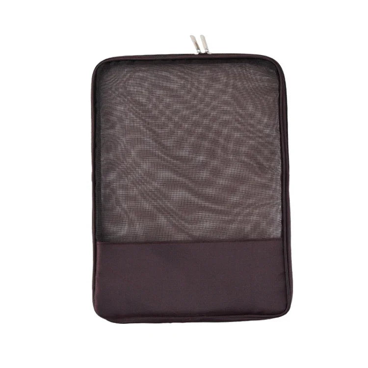 Translucent Mesh Zipper File Bag Special Stationery Storage Bag For Student Exams Random Colour, Stationery Storage Bag