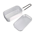 Outdoor Travel Camping Camping Lunch Box Portable Foldable Aluminum Lunch Box Retro Lunch Box Small, Small Regular Lunch Box, Lunch Box And Steaming Rack