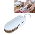Household Mini Heat Sealing Machine Package Sealer Clamps, Brown, Gray