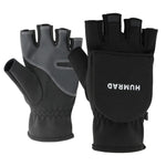HUMRAO Winter Half-Finger Flip Cover Warm Gloves For Outdoor Sports Skiing And Cycling, L