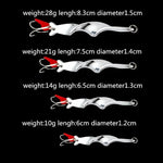 Rotating Metal Spinner Fishing Lure Hard Baits Fish Hook Tackle, 10g, 14g, 21g, 28g
