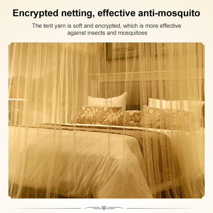 U-shaped Guide Rail Retractable Three-door Mosquito Net, 120x200 cm, 150x200 cm, 180x200 cm, 180x220 cm, 200x220 cm