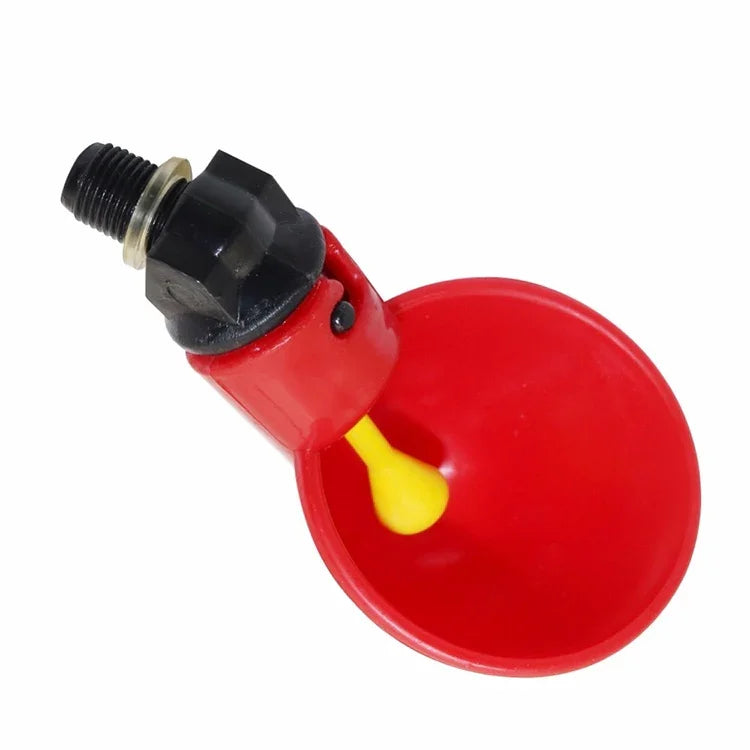 Automatic Quail Drinker Chicken Waterer Bowl With Yellow Nipple Farm poultry drinking water system