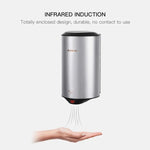304 Stainless Steel Automatic SensorJet Hand Dryer High Speed Airflow for Home Hotel Airport Hands Drying Machine