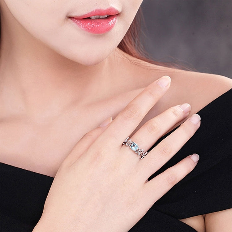 Crystal Vine Leaf Design Engagement Ring Fashion For Women Jewelry, 6, 8