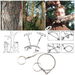 Portable Stainless Steel Wire Outdoor Survival Self Defense Chainsaws Hand Saw Fret Tool, Hand Saw (Silver)