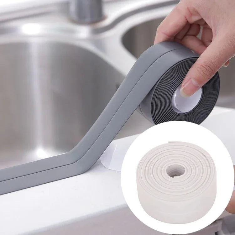 Durable PVC Material Waterproof Mold Proof Adhesive Tape  Kitchen Bathroom Wall Sealing Tape, 3.8cm x 3.2m, 2.2cm x 3.2m