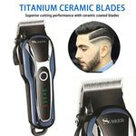 Surker SK-803 High-power LCD Hair Clipper Plug-in Dual-use Electric Clippers