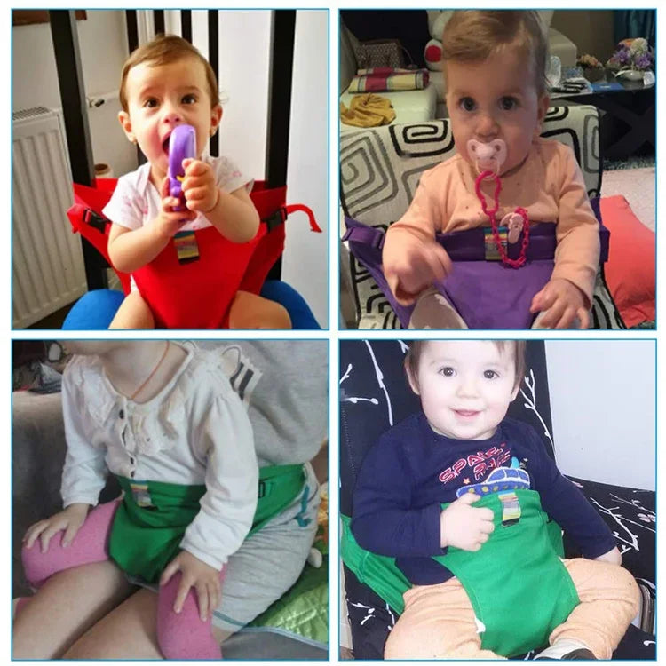 Chair Portable Seat Dining Lunch Chair Seat Safety Belt Stretch Wrap Feeding Chair Harness Seat Booster