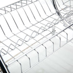 2 Tiers Kitchen Dish Drying Rack Drainer Dryer Tray Cultery Holder, Cultery Holder
