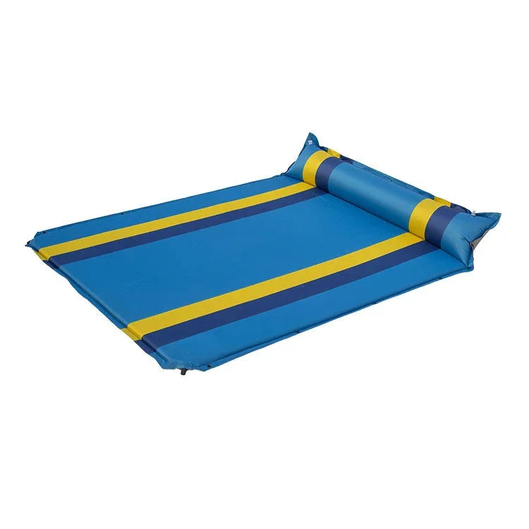 Color Matching Automatic Inflatable Outdoor Sports Double Camping Air Cushion, 190x130x3.5cm Green, 190x130x3.5cm Blue, 190x130x3.5cm Orange