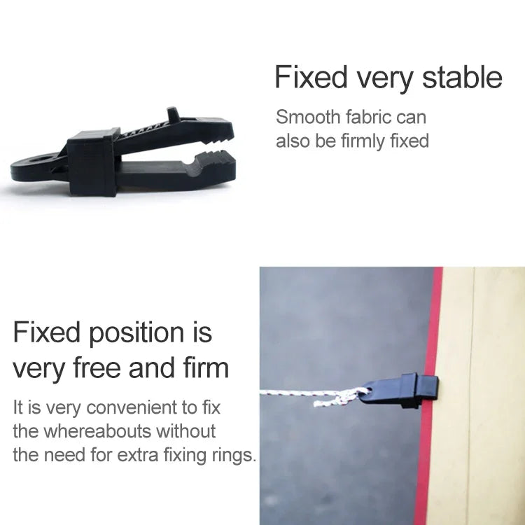 Tents Wind Rope Clamp Awnings Outdoor Camping Plastic Clip Tents Accessories