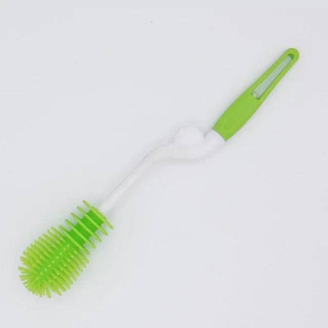 Washing Cleaning Rotary Handle Long Handle Scrubbing Feeding-bottle Brush