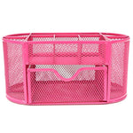 Desk Organizer 9 Grids Metal Mesh Office Pen Pencil Holder