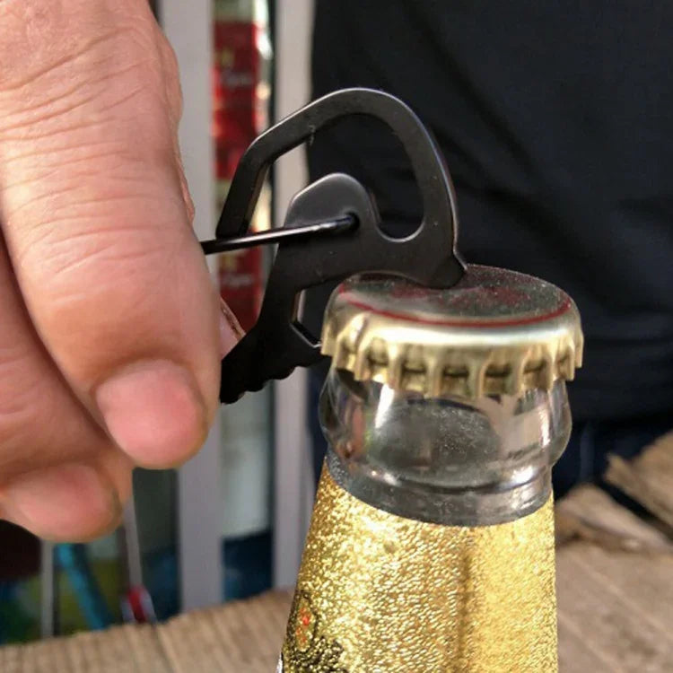 Outdoor Tools Carabiner  Hex Driver Bottle Opener Keychain Ring Climbing Accessories