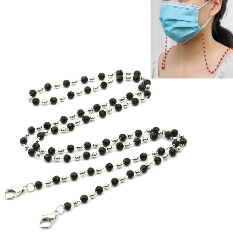 Necklace Personalized Handmade Crystal Bead Chain Mask Anti-Lost Lanyard Glasses Chain