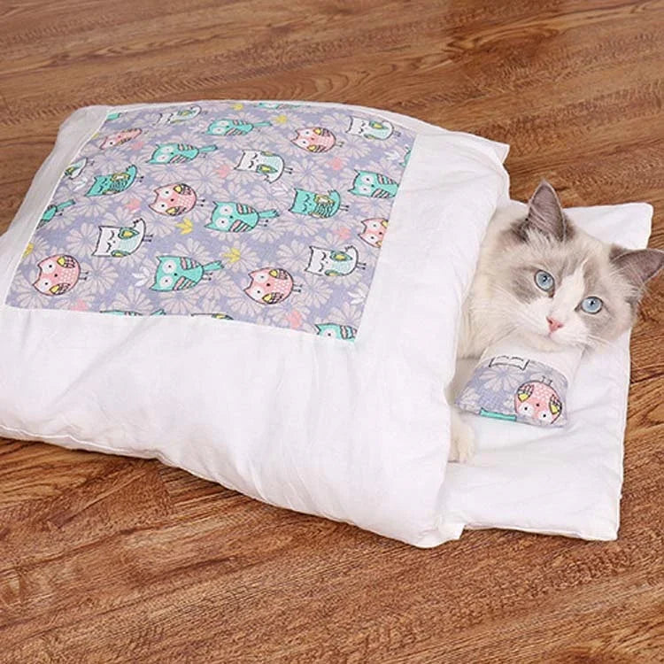 Closed Removable and Washable Cat Litter Sleeping Bag Winter Warm Dog Kennel, S, M, L