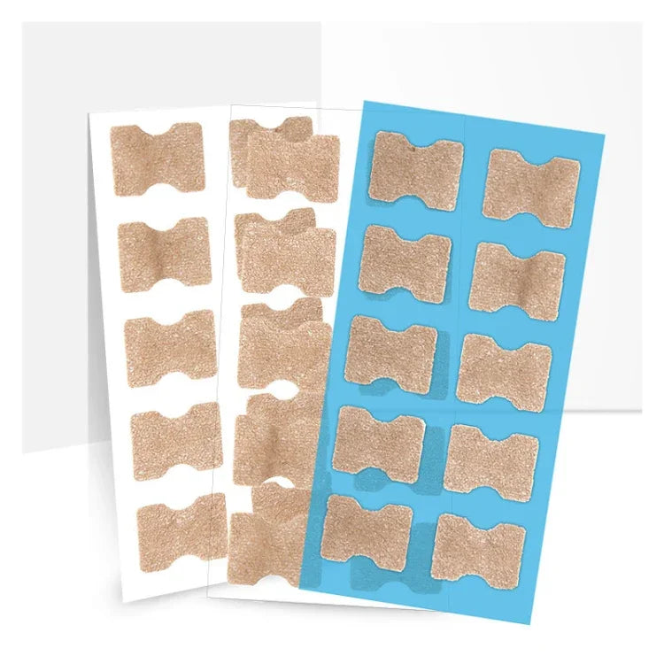 10 PCS Glue-free Orthopedic Nail Stick Toe Nail Groove Inlay Corrector, Transparent Bottom, White Bottom, Blue Bottom