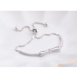 925 Sterling Silver Bracelet Bowknot Girls Stretch Bracelet